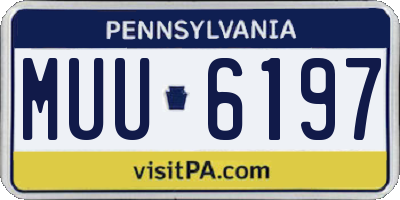 PA license plate MUU6197