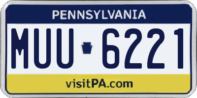 PA license plate MUU6221