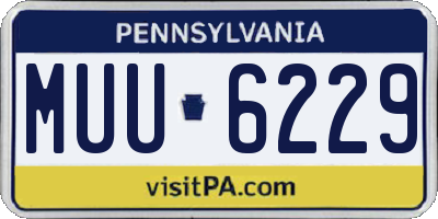 PA license plate MUU6229