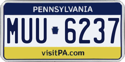 PA license plate MUU6237