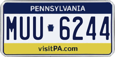 PA license plate MUU6244