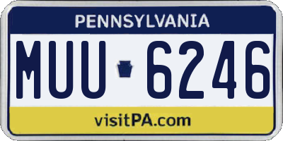 PA license plate MUU6246