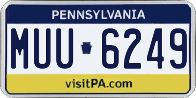 PA license plate MUU6249