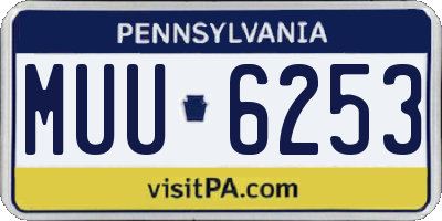 PA license plate MUU6253