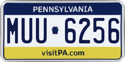 PA license plate MUU6256