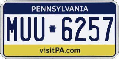 PA license plate MUU6257