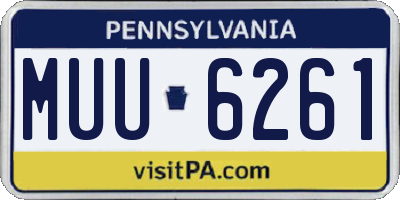 PA license plate MUU6261