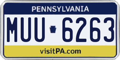 PA license plate MUU6263