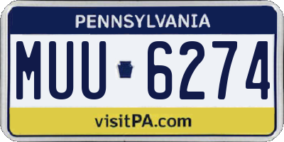 PA license plate MUU6274