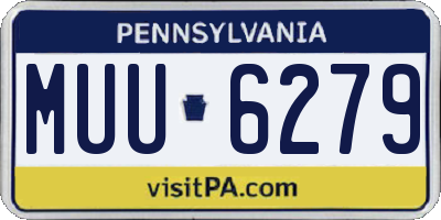 PA license plate MUU6279