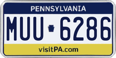 PA license plate MUU6286