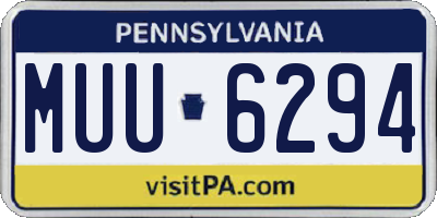 PA license plate MUU6294