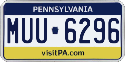 PA license plate MUU6296