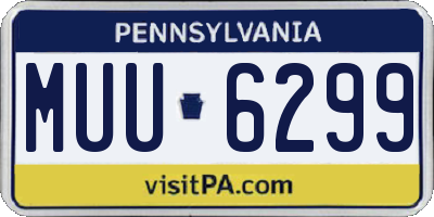 PA license plate MUU6299