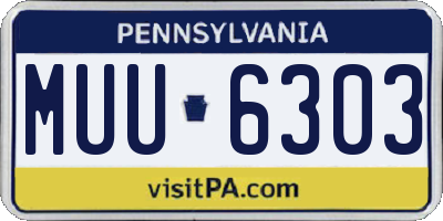 PA license plate MUU6303