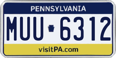 PA license plate MUU6312