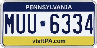 PA license plate MUU6334