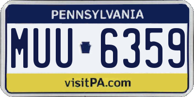 PA license plate MUU6359