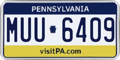 PA license plate MUU6409