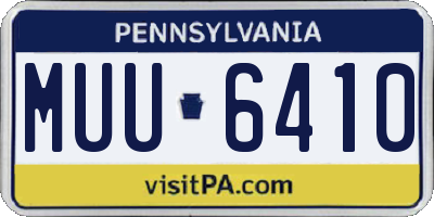 PA license plate MUU6410