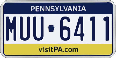 PA license plate MUU6411