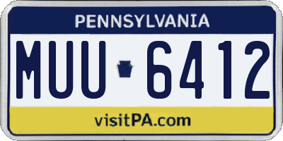 PA license plate MUU6412