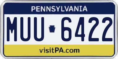 PA license plate MUU6422