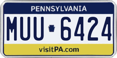 PA license plate MUU6424