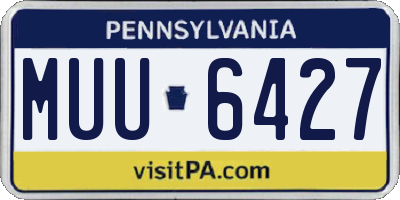 PA license plate MUU6427