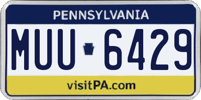 PA license plate MUU6429
