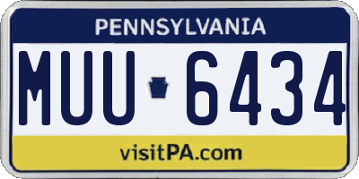 PA license plate MUU6434