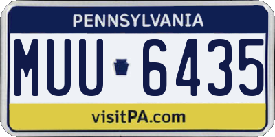 PA license plate MUU6435