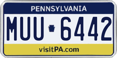 PA license plate MUU6442