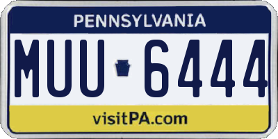 PA license plate MUU6444