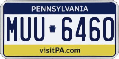 PA license plate MUU6460