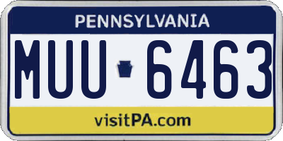 PA license plate MUU6463
