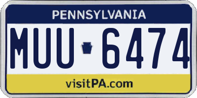 PA license plate MUU6474