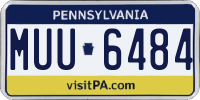 PA license plate MUU6484