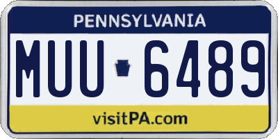 PA license plate MUU6489