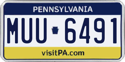 PA license plate MUU6491
