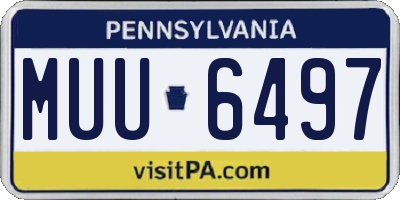 PA license plate MUU6497