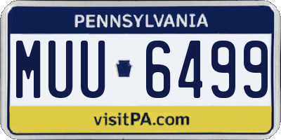 PA license plate MUU6499