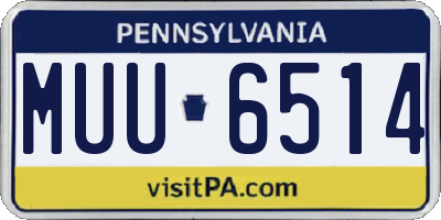 PA license plate MUU6514