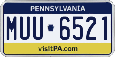 PA license plate MUU6521