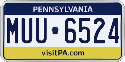 PA license plate MUU6524