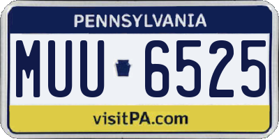PA license plate MUU6525