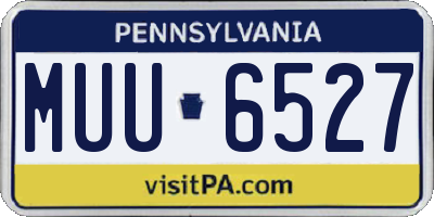 PA license plate MUU6527