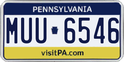 PA license plate MUU6546