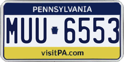 PA license plate MUU6553