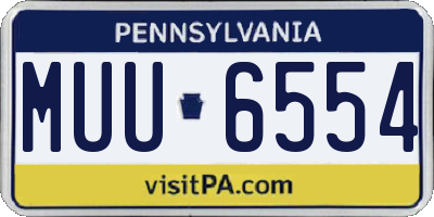 PA license plate MUU6554